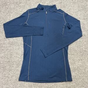Kuhl Base Layer Pullover Womens Small Blue Quarter Zip Thumbholes Athletic